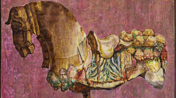 Horse with Pearl and Jade Necklace