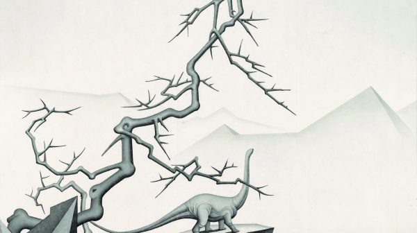 临摹南宋马远《松阴玩月图》